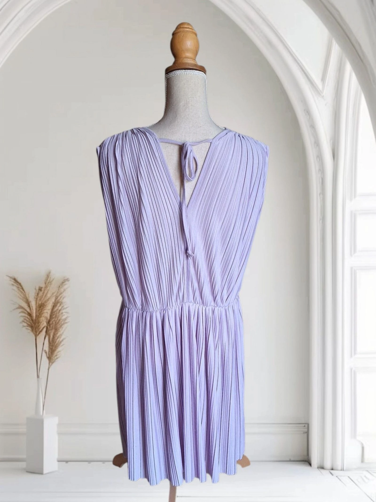 Vestido de verão plissado com cintura lilás Cache cache 💜 – photo 2
